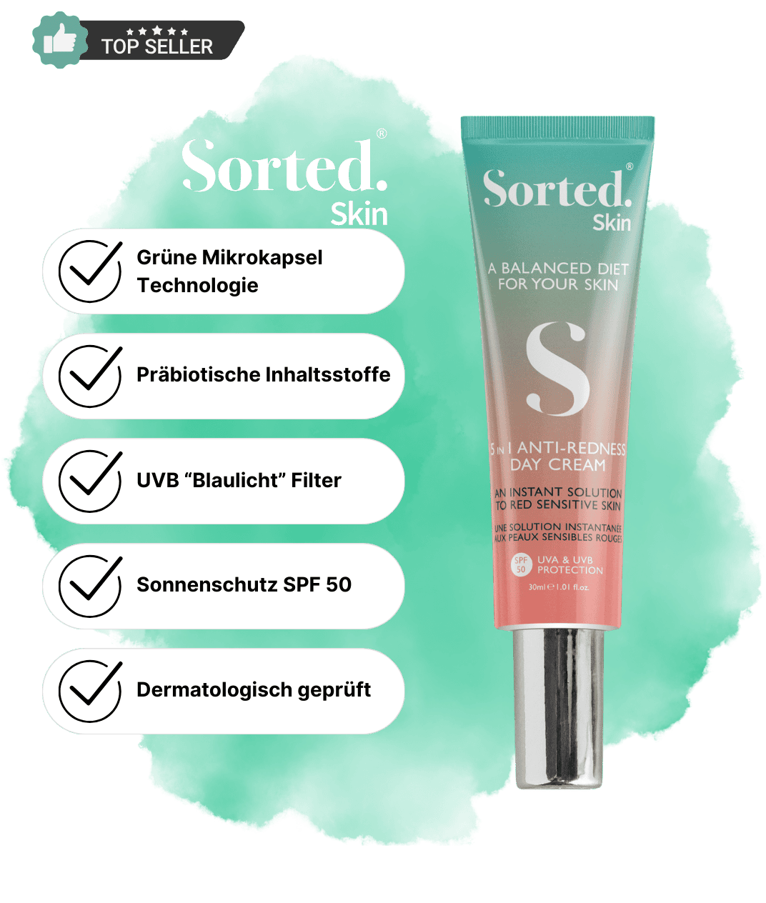 5 in 1 Anti-Redness Tagescreme SPF 50
