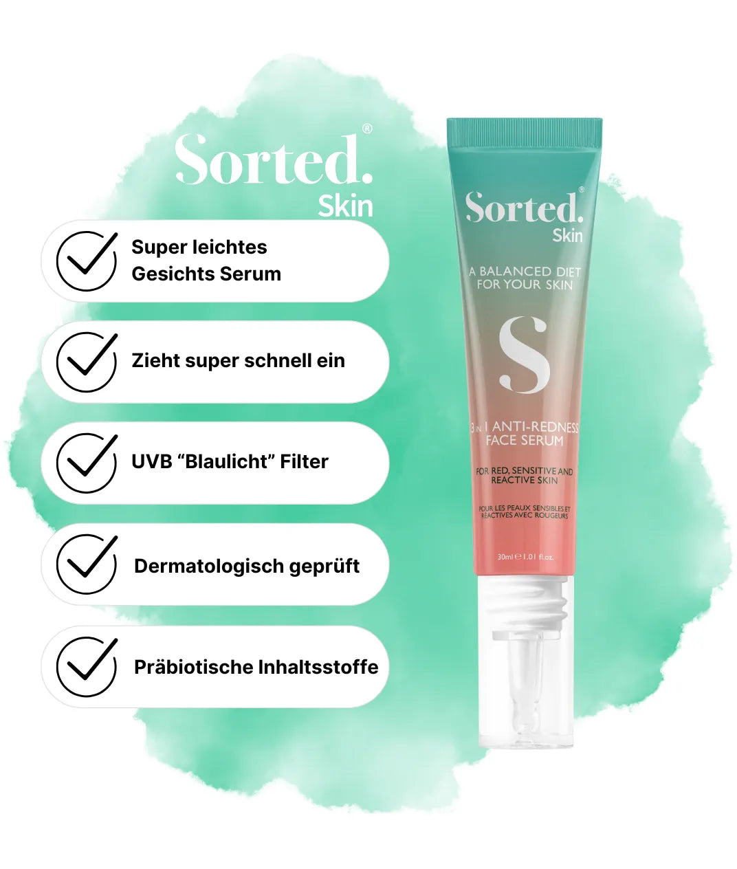3 in 1 Anti-Rötungen Serum für gerötete Haut