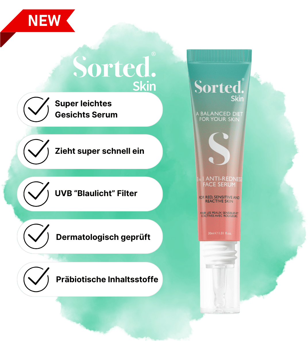 3 in 1 Anti-Redness Serum für gerötete Haut